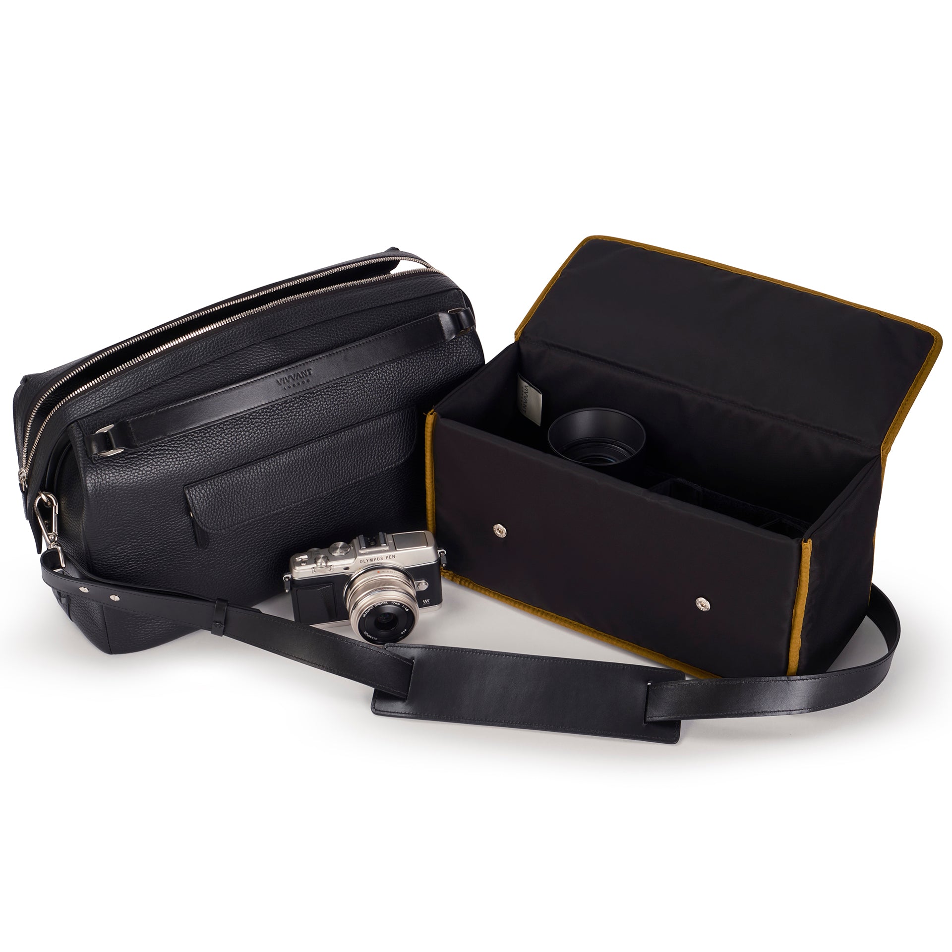 VIVVANT|Liberty 自由之風皮革相機包 (黑)