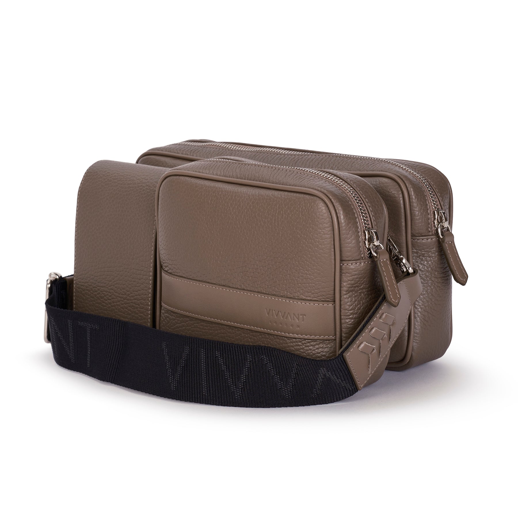 VIVVANT|Gemini 雙子星皮革子彈包 (卡其棕)