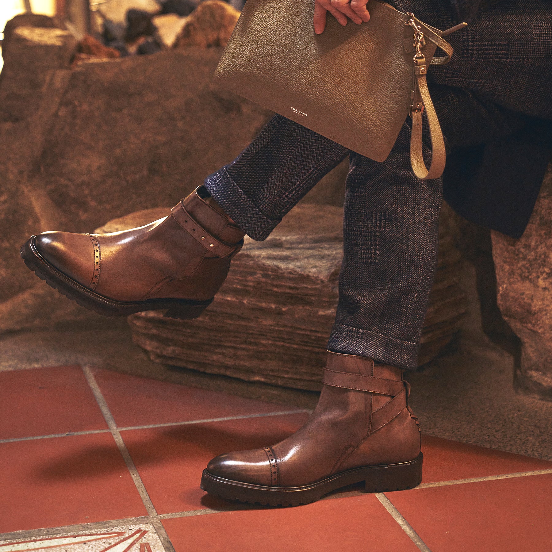 VIVVANT|Alexis 深棕色手工刷色齋浦爾短靴