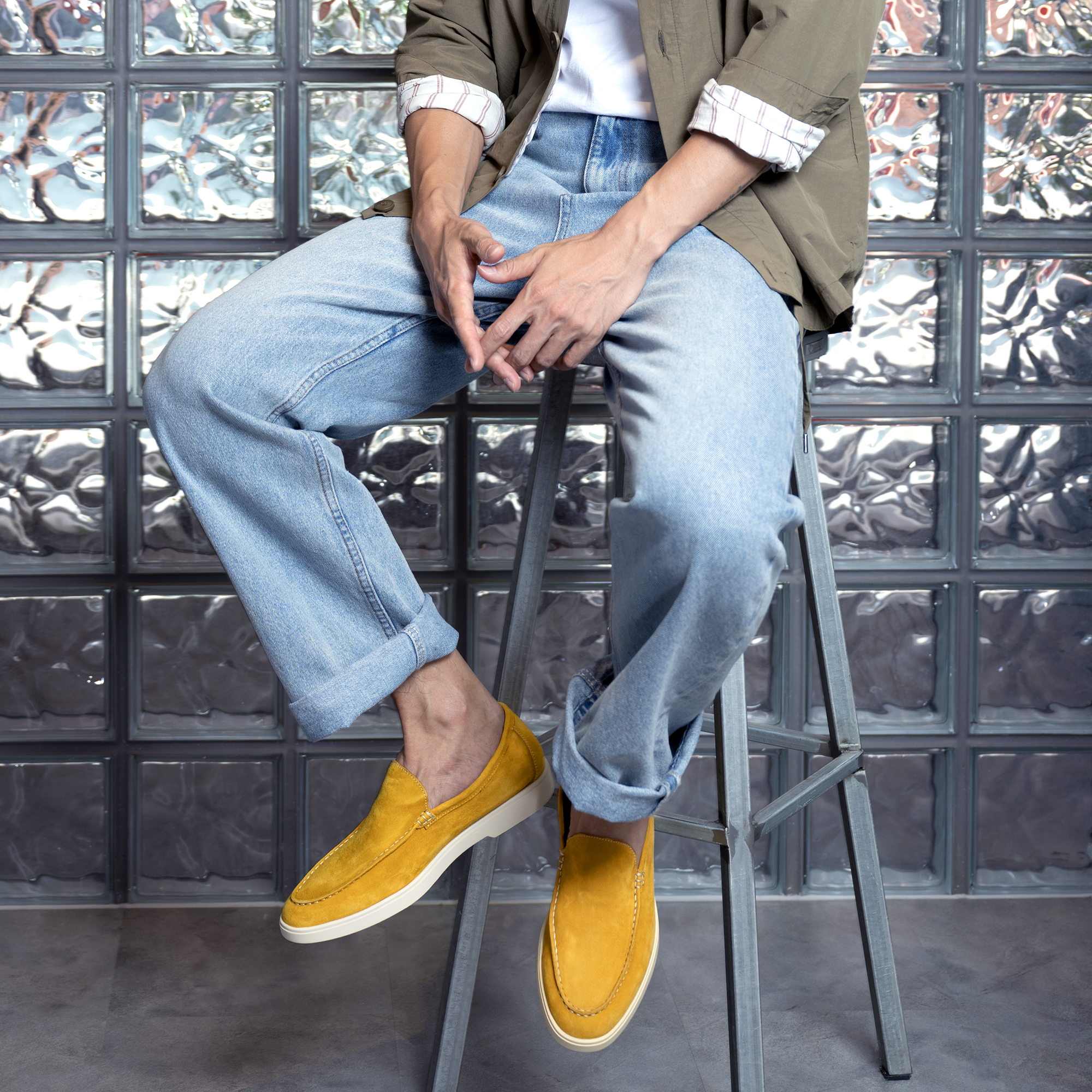 VIVVANT｜Strada 芥末黃麂皮樂福休閒鞋