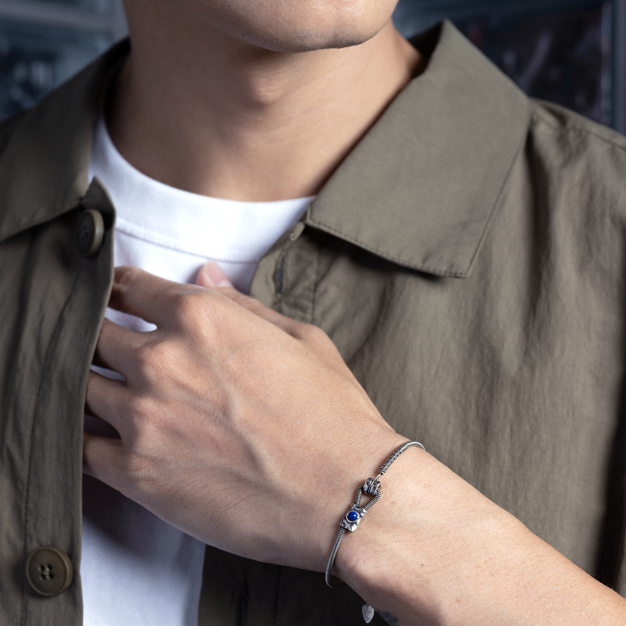 SING A SONG｜一弦一念 金屬手鍊 (青金石)