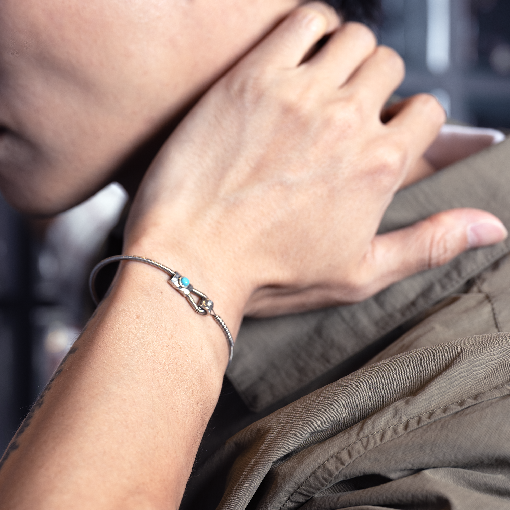 SING A SONG｜一弦一念 金屬手鍊 (綠松石)