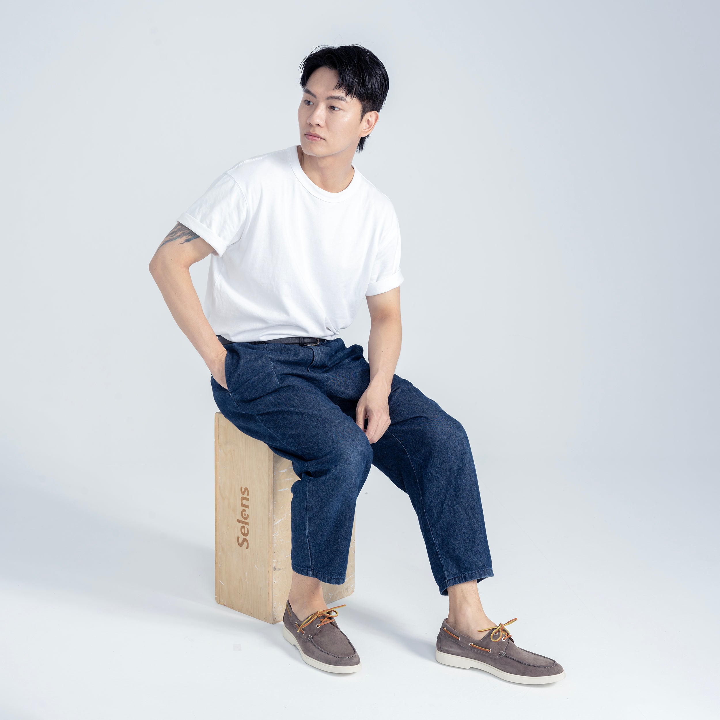 VIVVANT｜RIVIERA 麂皮帆船鞋（棕灰）