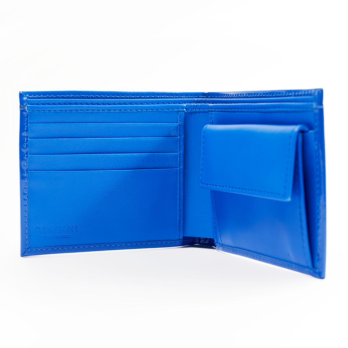 BIAGINI｜經典皮夾 零錢夾層款 (太空藍)
