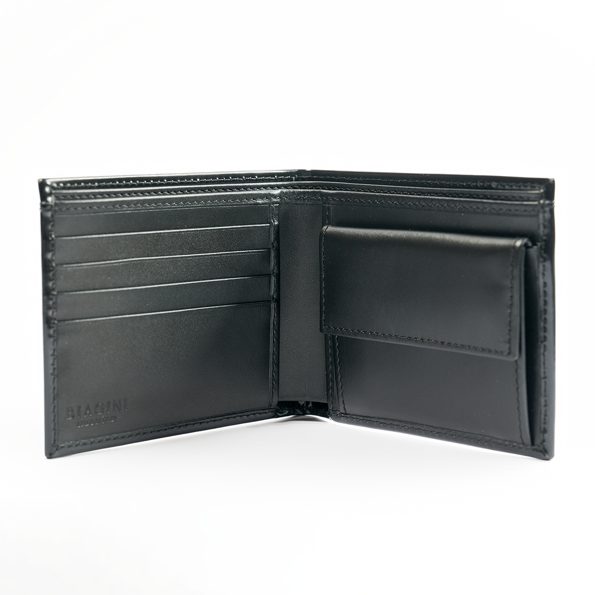 BIAGINI｜經典皮夾 零錢夾層款 (太空黑)