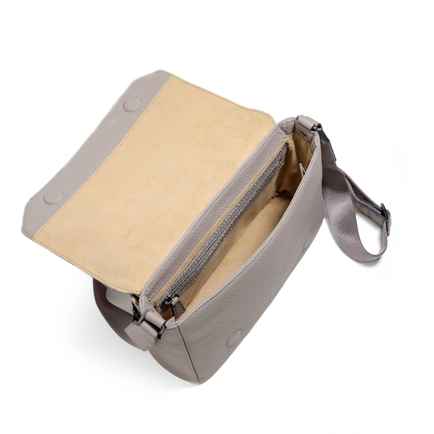 FUJITAKA｜Alta 迷你皮革郵差包 (卡其棕)