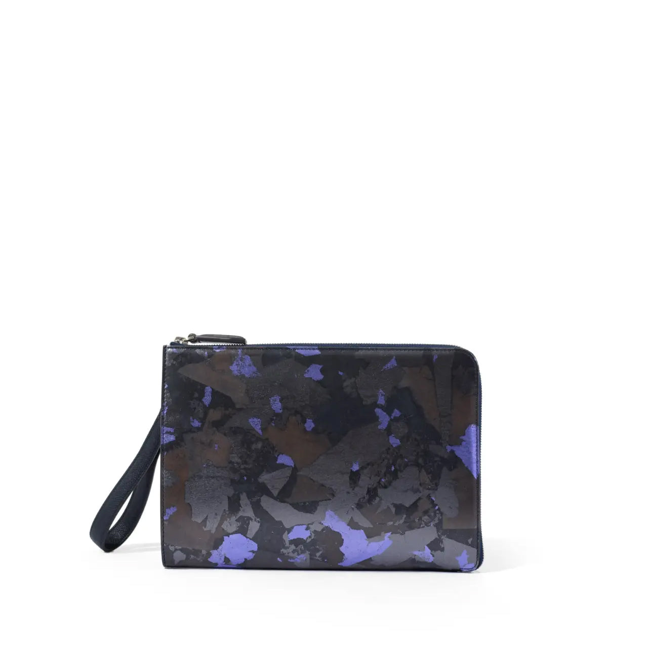 FUJITAKA｜ Haku B5 皮革手拿包 (深藍）