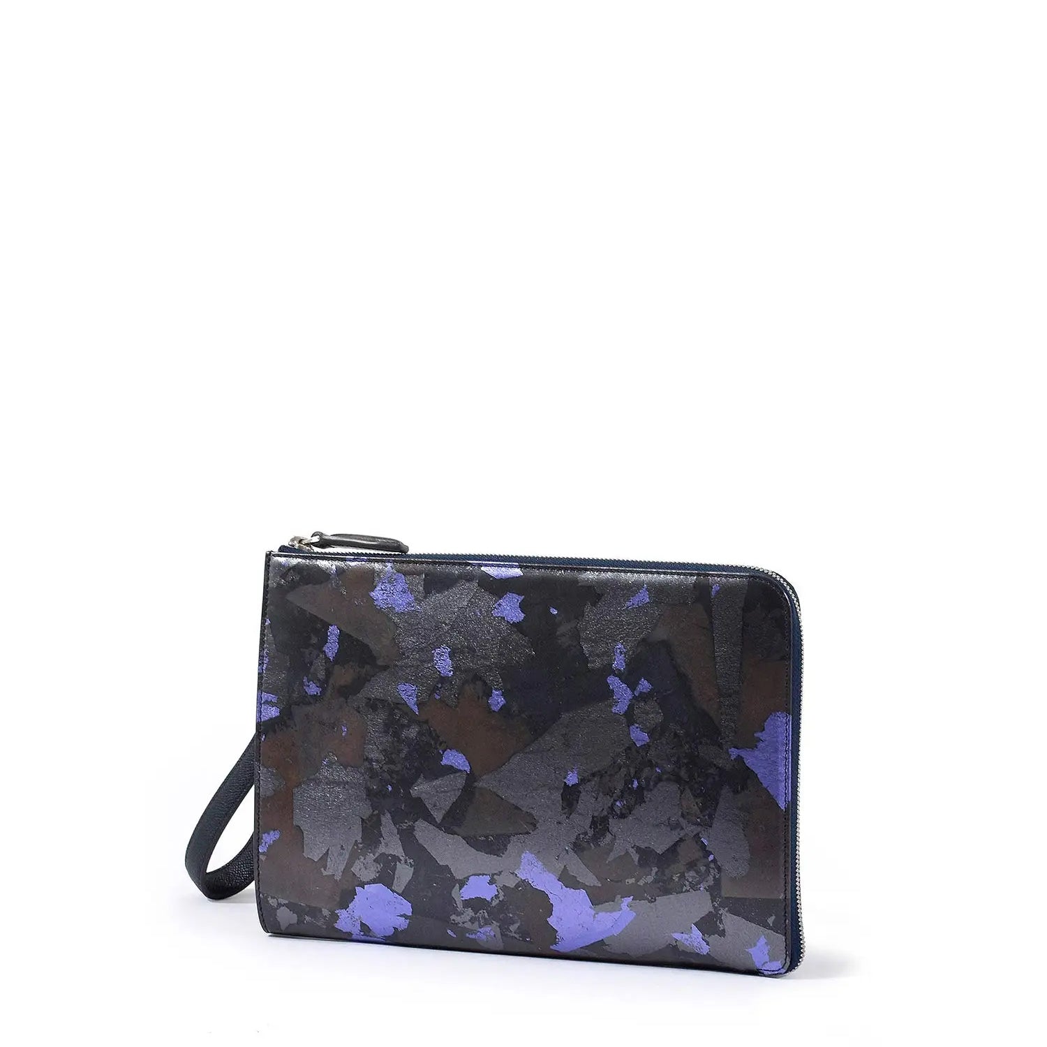 FUJITAKA｜ Haku B5 皮革手拿包 (深藍）