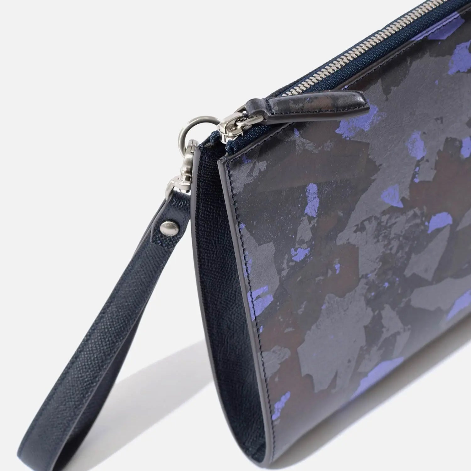 FUJITAKA｜ Haku B5 皮革手拿包 (深藍）