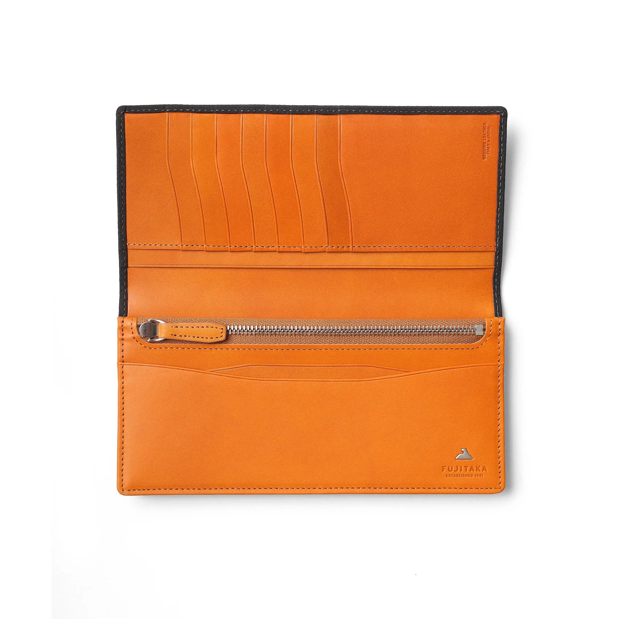 FUJITAKA｜Mousse 翻蓋皮革長夾 (黑)