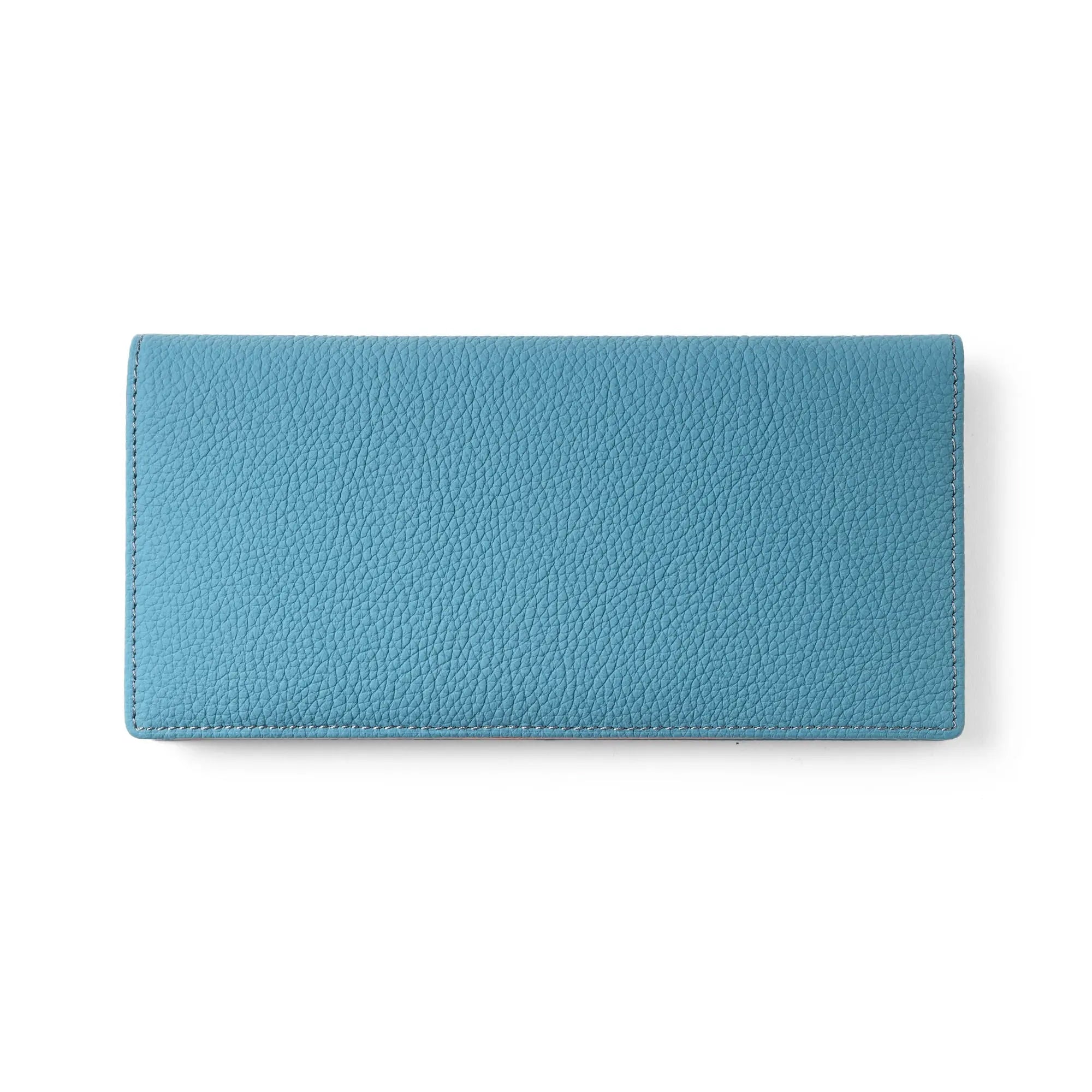 FUJITAKA｜Mousse 翻蓋皮革長夾 (天空藍)