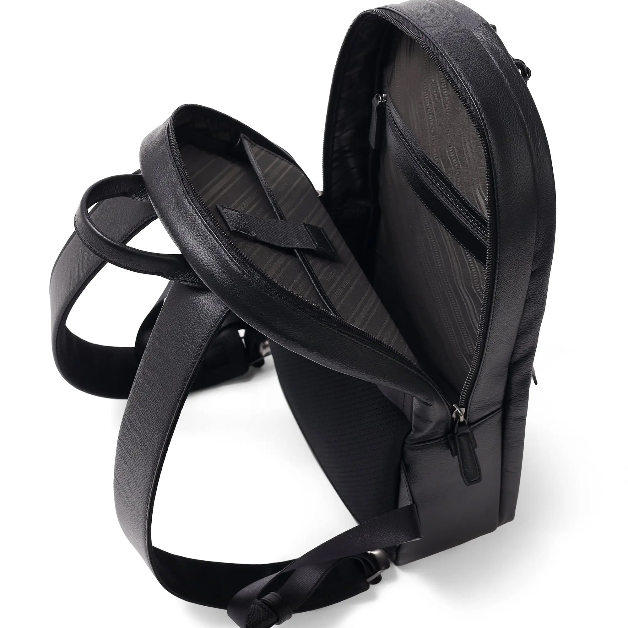 FUJITAKA｜Pacchetto A4 皮革後背包 (黑)