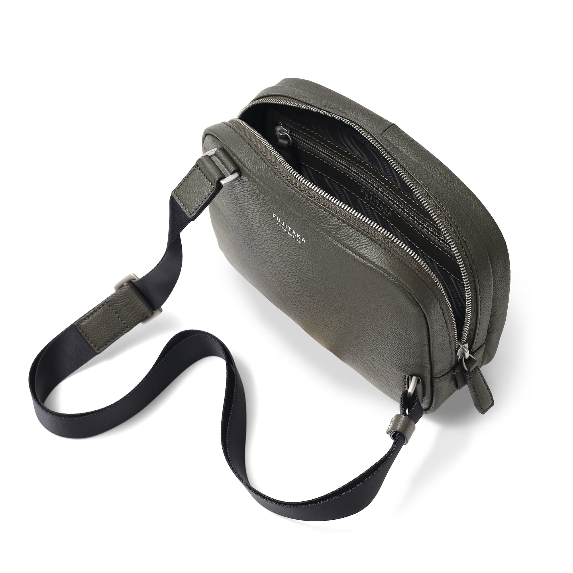 FUJITAKA｜Pacchetto 隨身皮革小包 (軍綠)