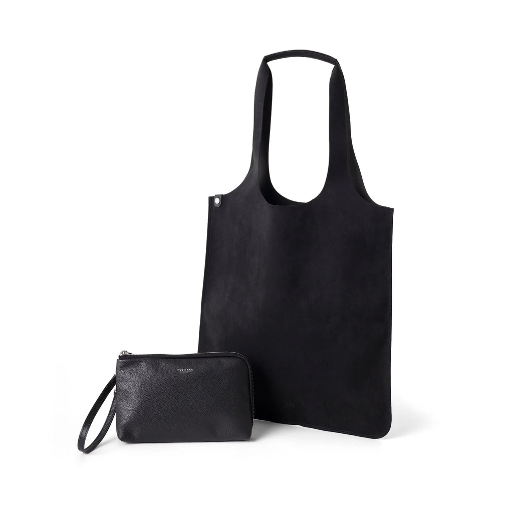 FUJITAKA｜Traverse A4 托特包與皮革小袋 (黑)