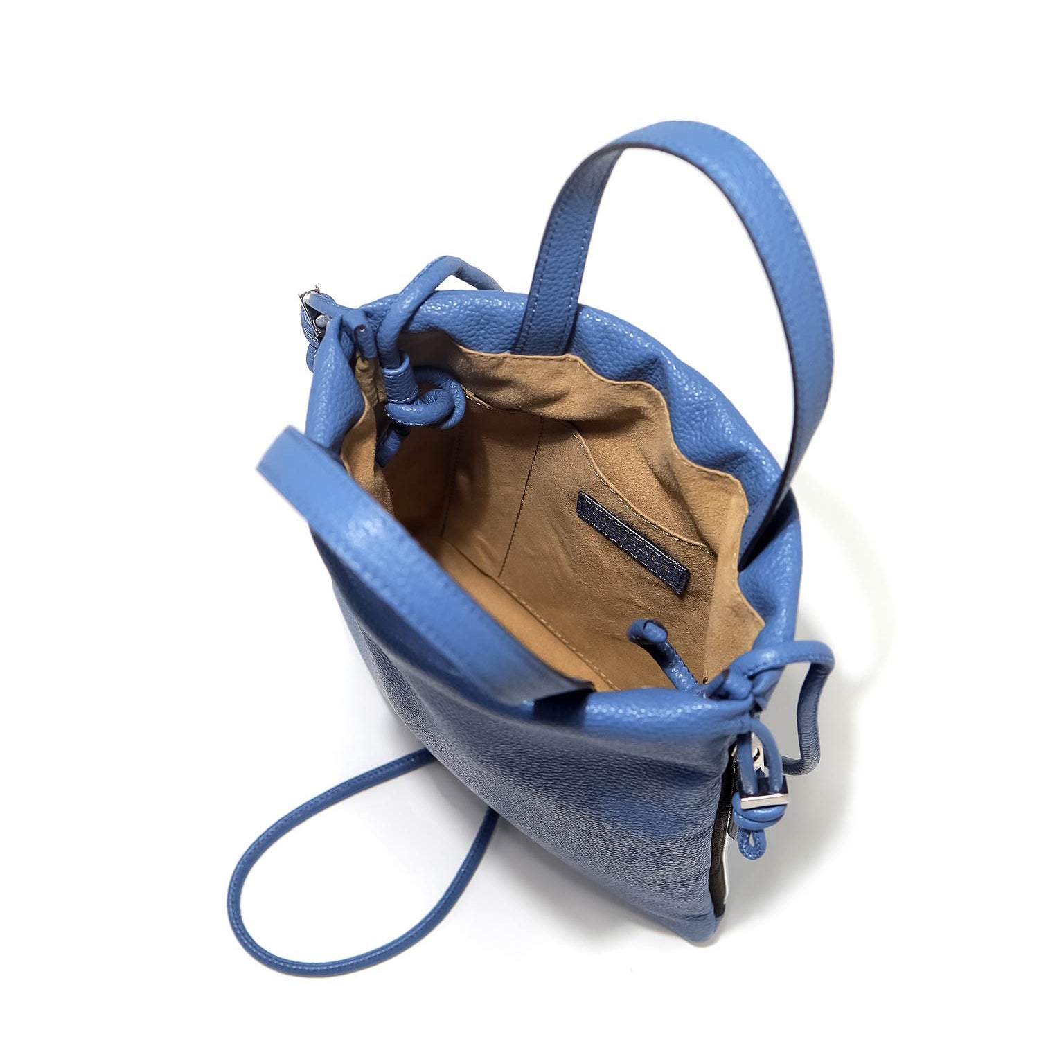 FUJITAKA｜Fino 皮革抽繩迷你包 (藍)