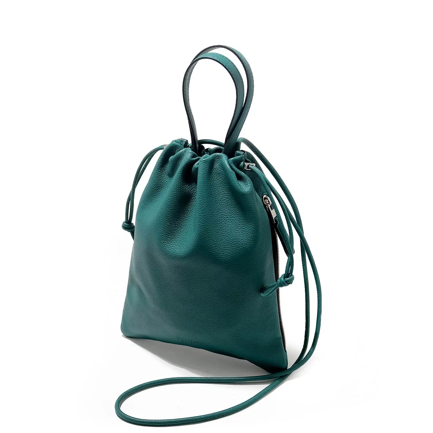 FUJITAKA｜Fino 皮革抽繩迷你包 (綠)