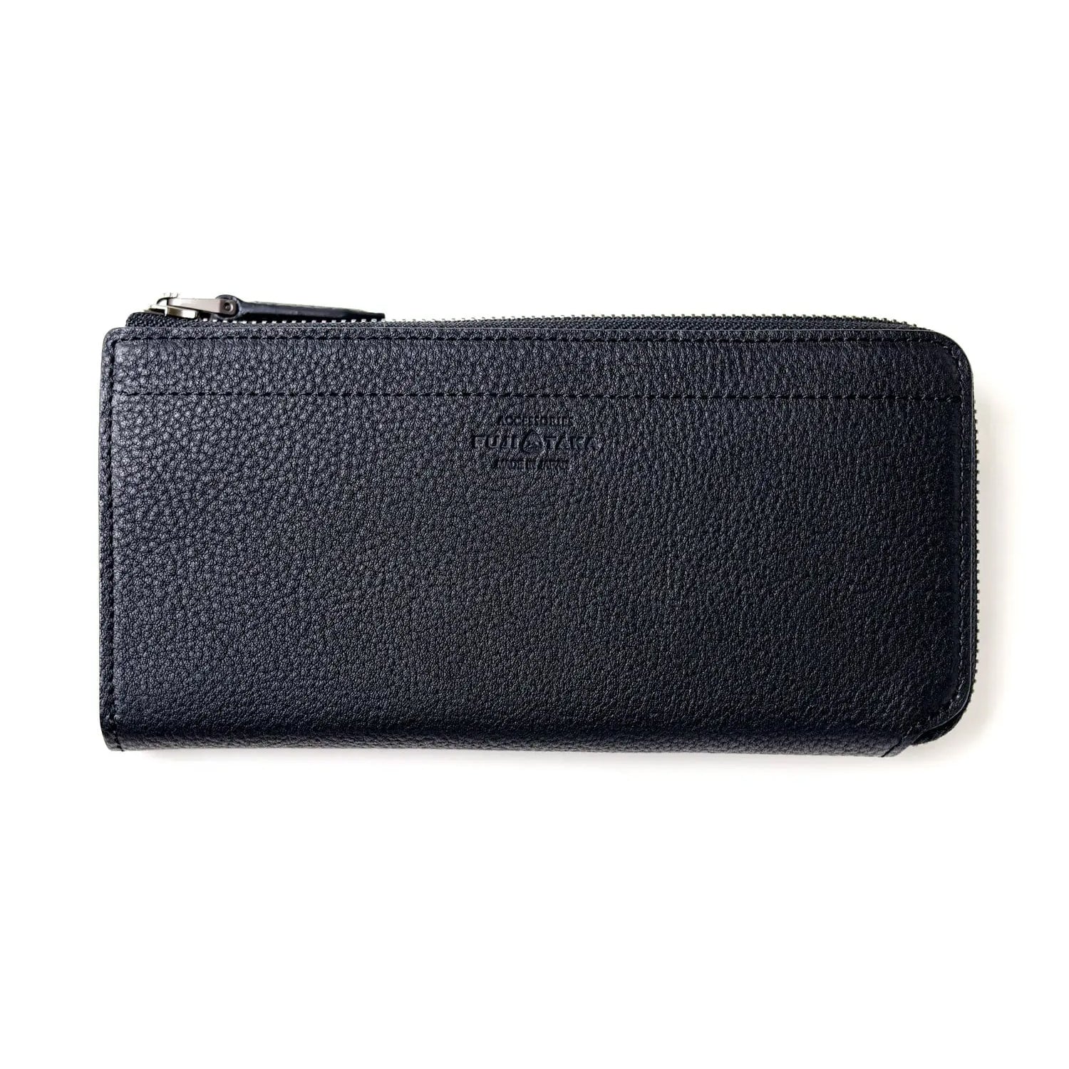 FUJITAKA｜Extra Soft L型皮革拉鍊長夾 (黑)