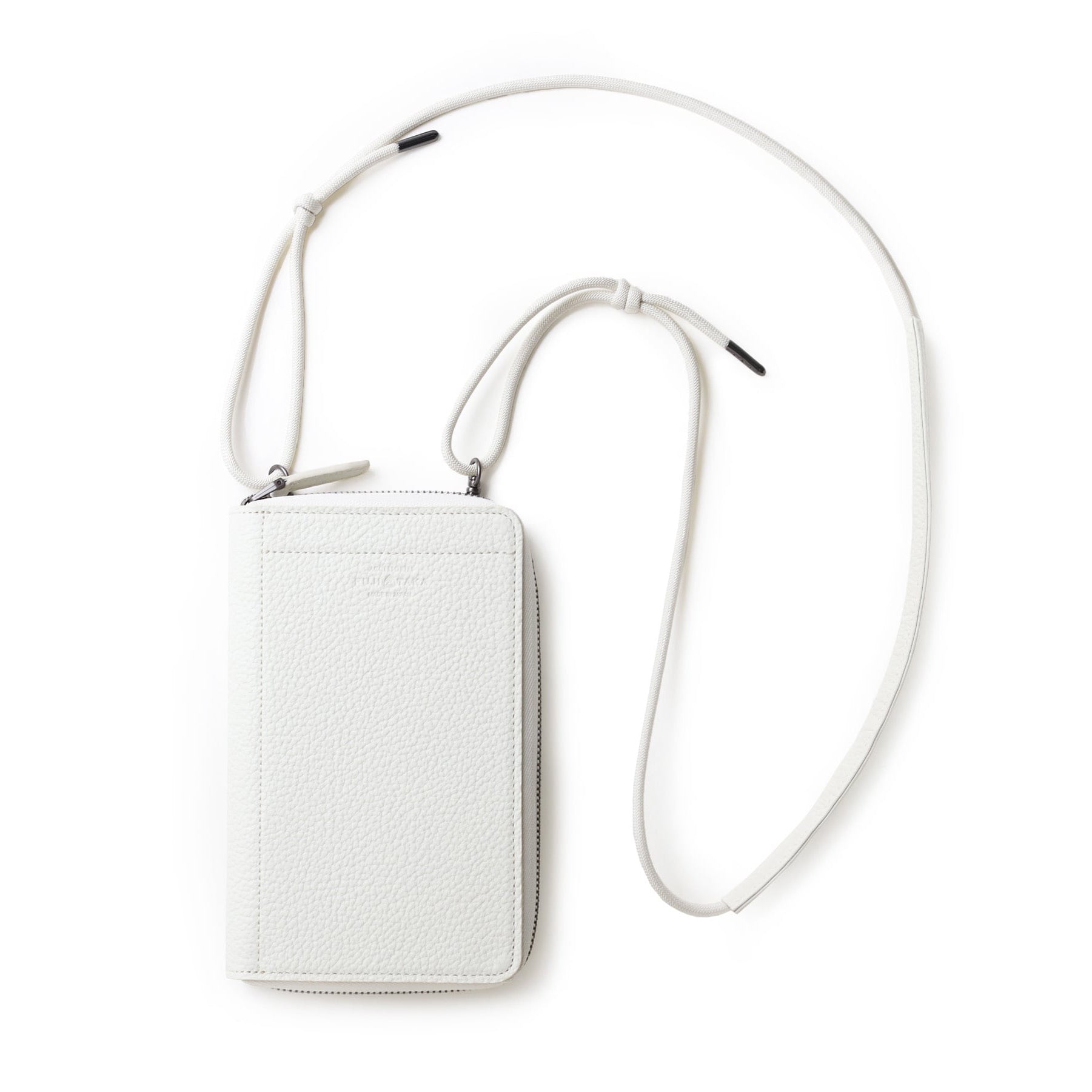 FUJITAKA｜Extra Soft 皮革手機背袋 (白)