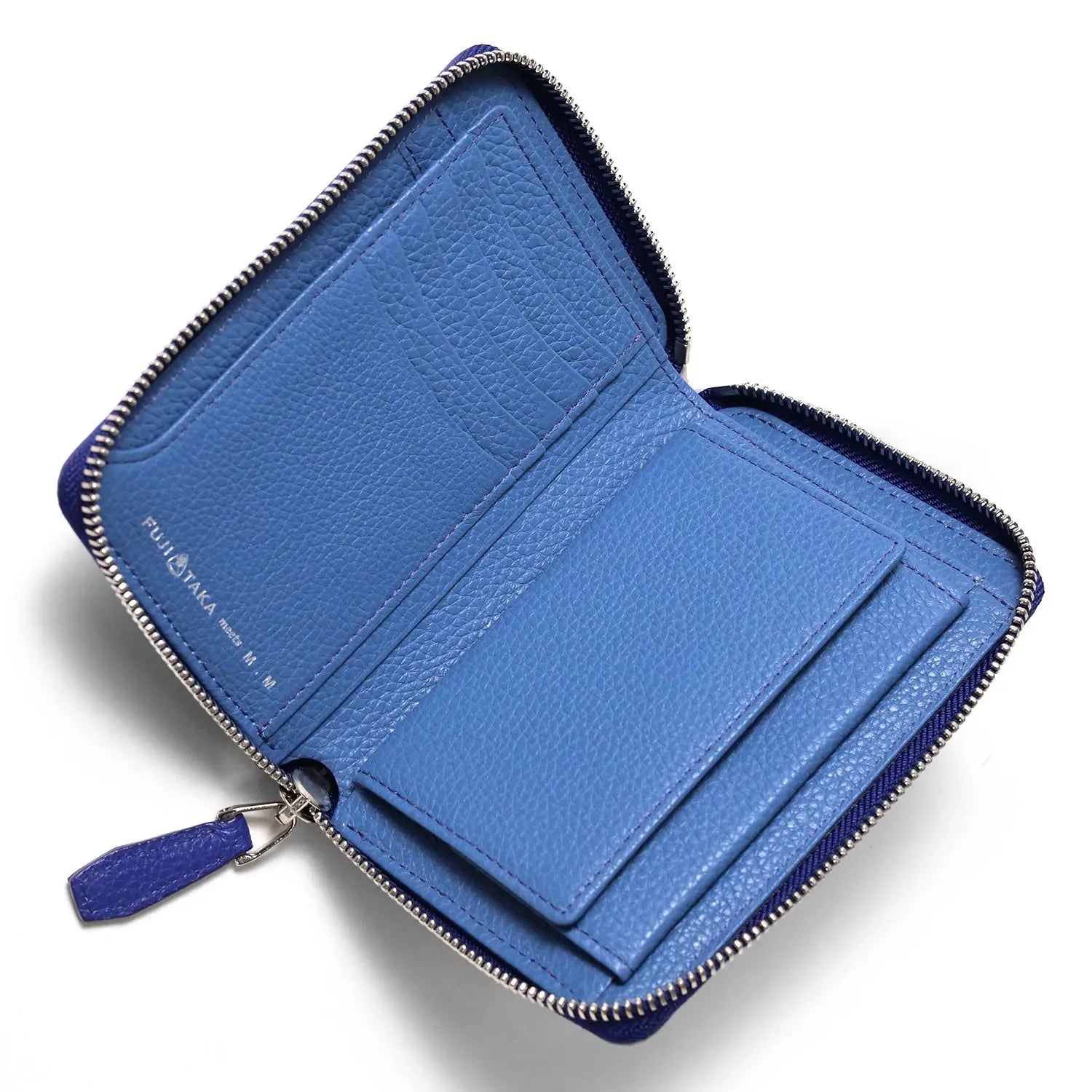 FUJITAKA｜松任谷正隆 M.M. 拉鍊中長錢包 (藍)