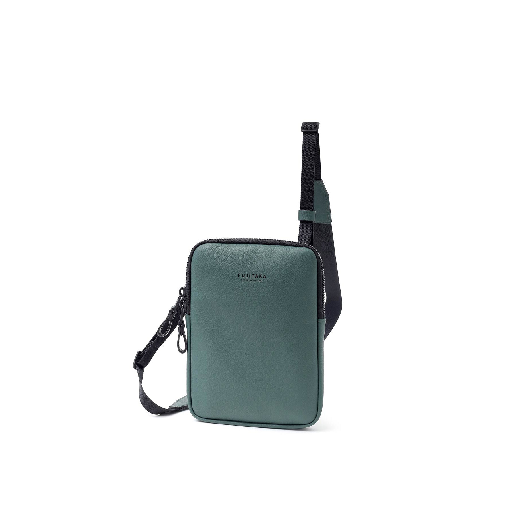 FUJITAKA｜Locus 迷你皮革肩背包 (深綠）