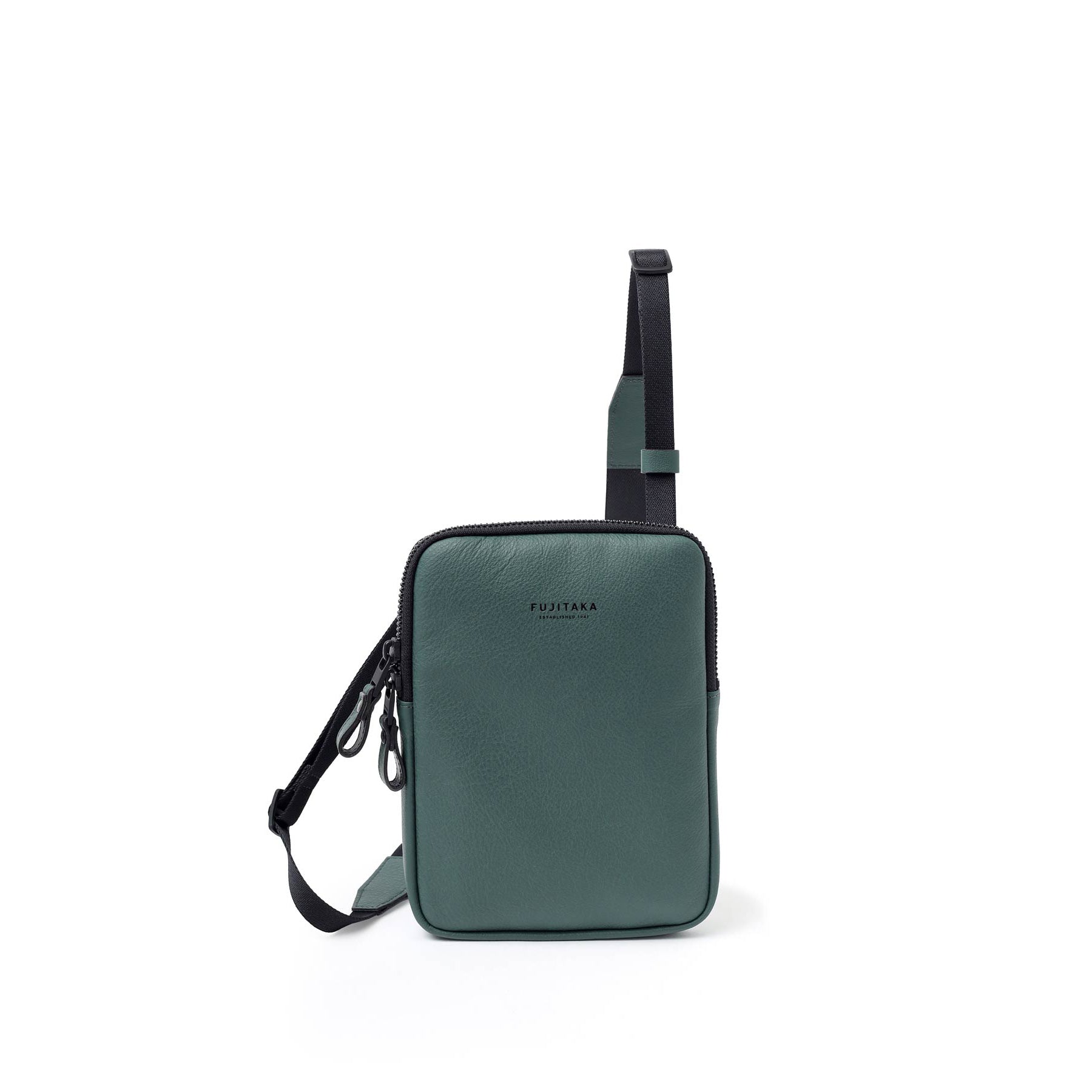 FUJITAKA｜Locus 迷你皮革肩背包 (深綠）