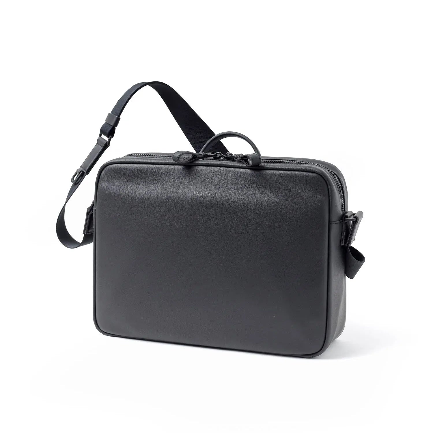 FUJITAKA｜Locus 皮革單肩郵差包 (黑)