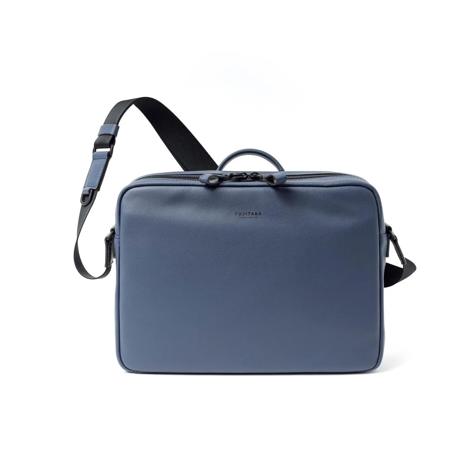 FUJITAKA｜Locus 皮革單肩郵差包 (深藍)