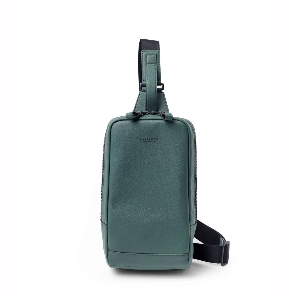 FUJITAKA｜Locus 皮革單肩肩揹包 (深綠）