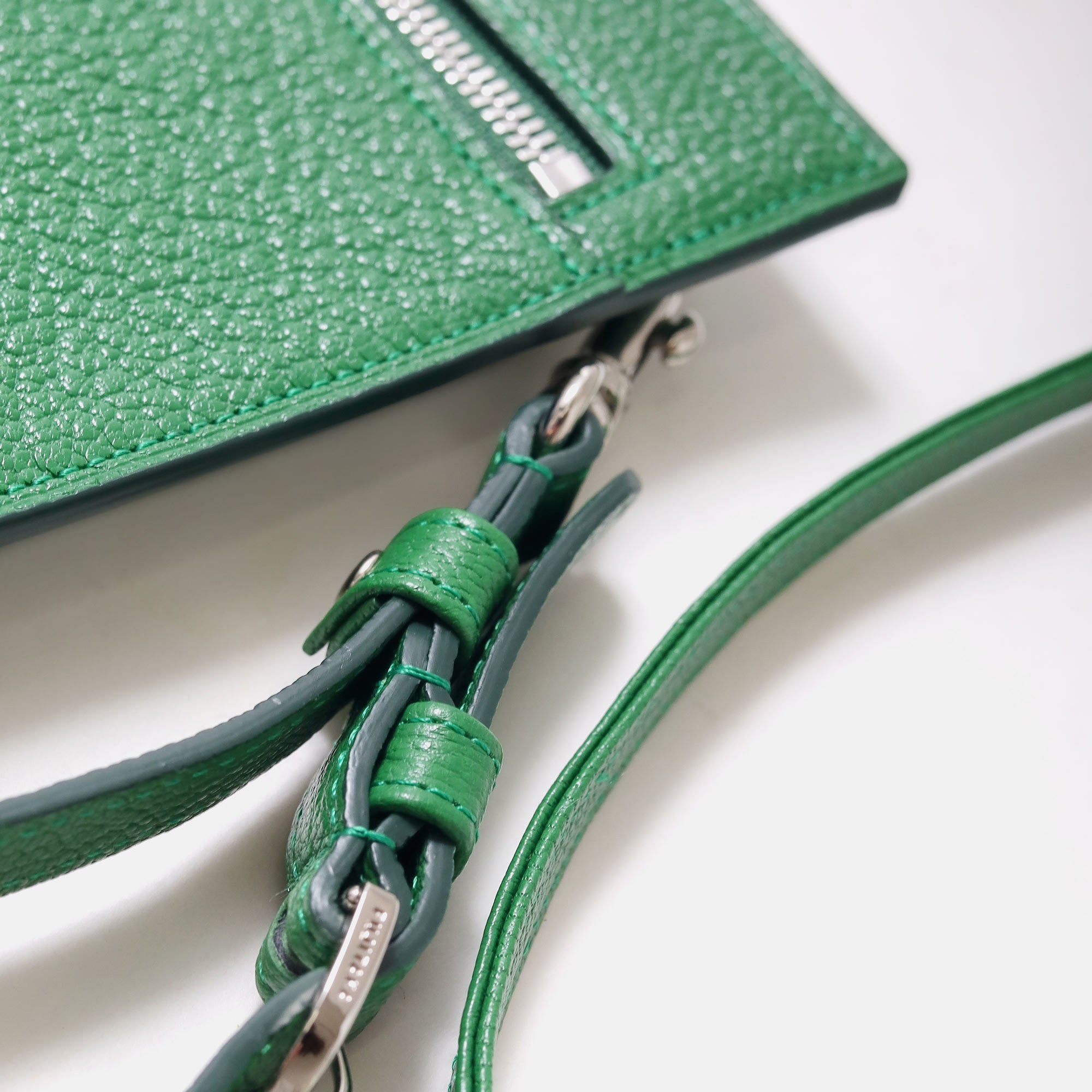 FUJITAKA｜Chevre 山羊皮革手拿/單肩兩用包 (綠)