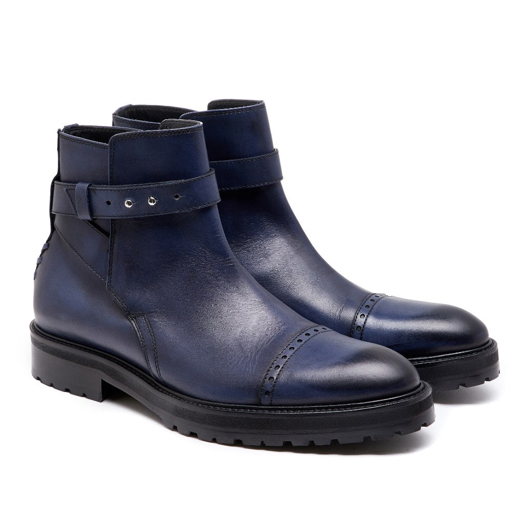 VIVVANT｜Alexis 深藍手工刷色齋浦爾短靴