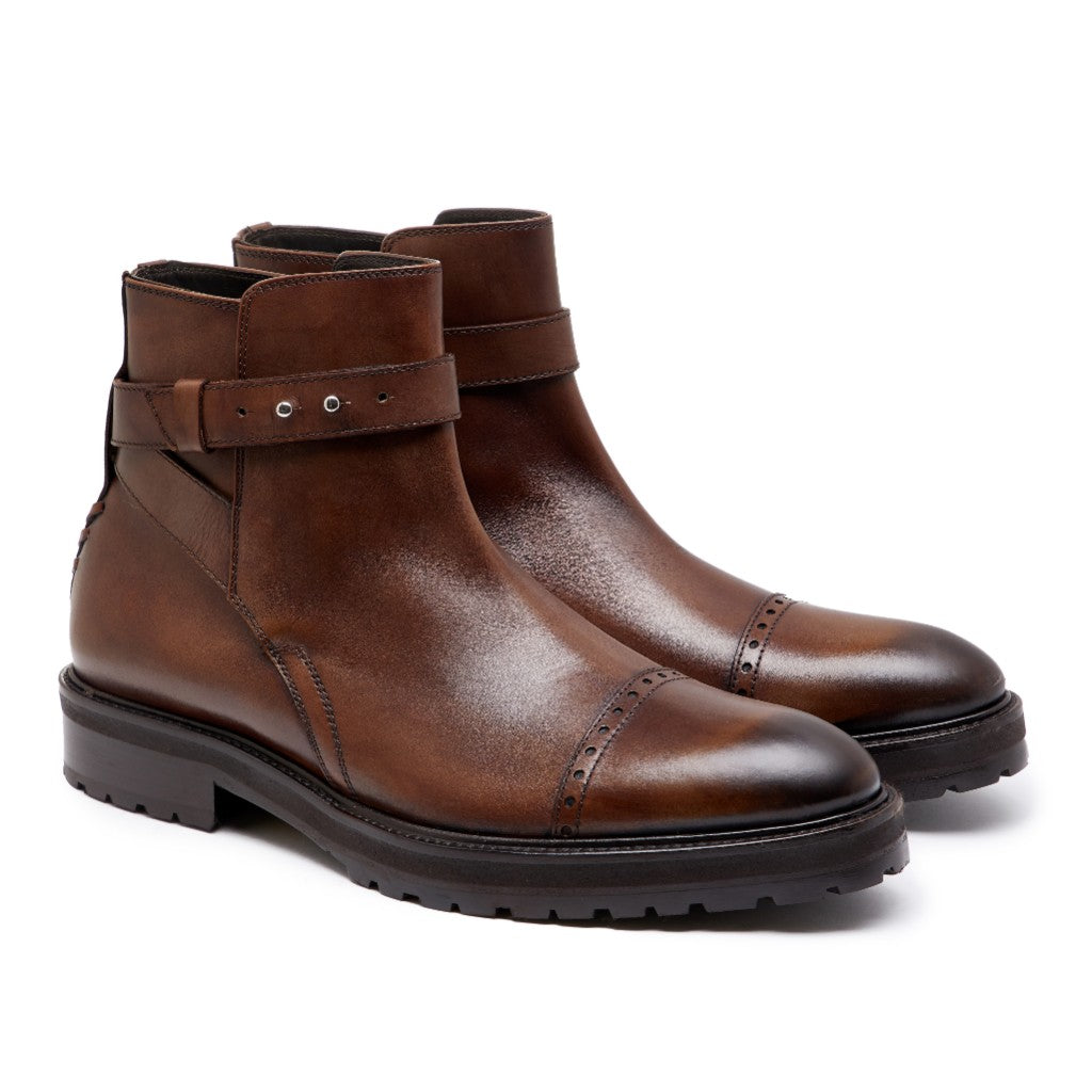 VIVVANT｜Alexis 深棕色手工刷色齋浦爾短靴