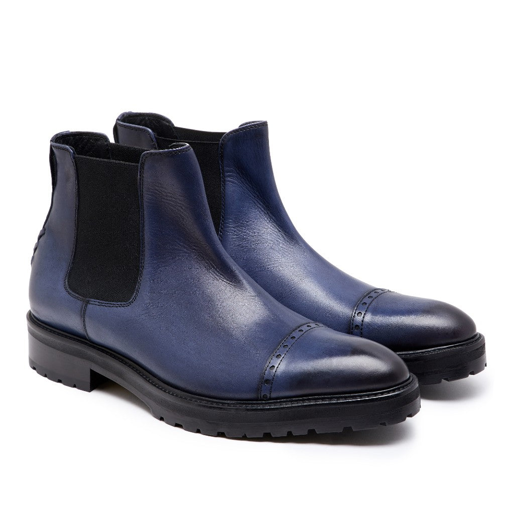 VIVVANT｜Brion 深藍手工刷色雀爾西短靴