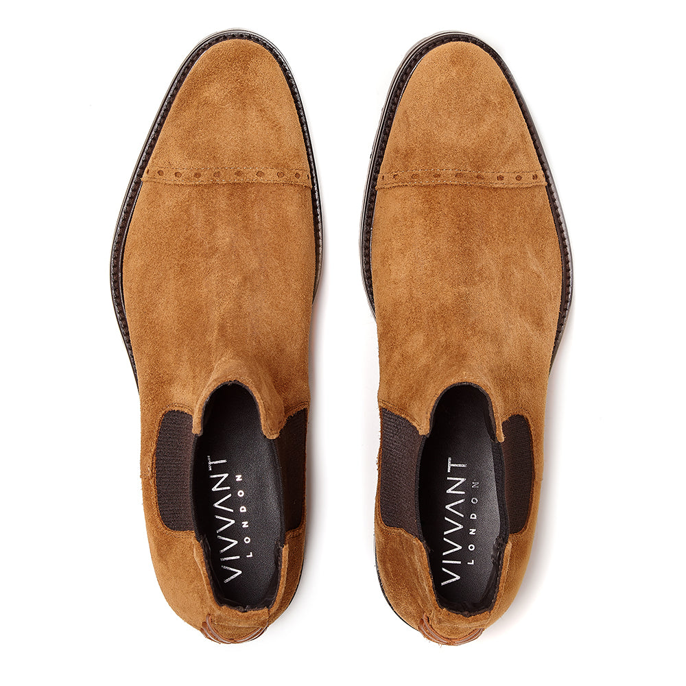 VIVVANT｜Brion 駝色麂皮雀爾西短靴