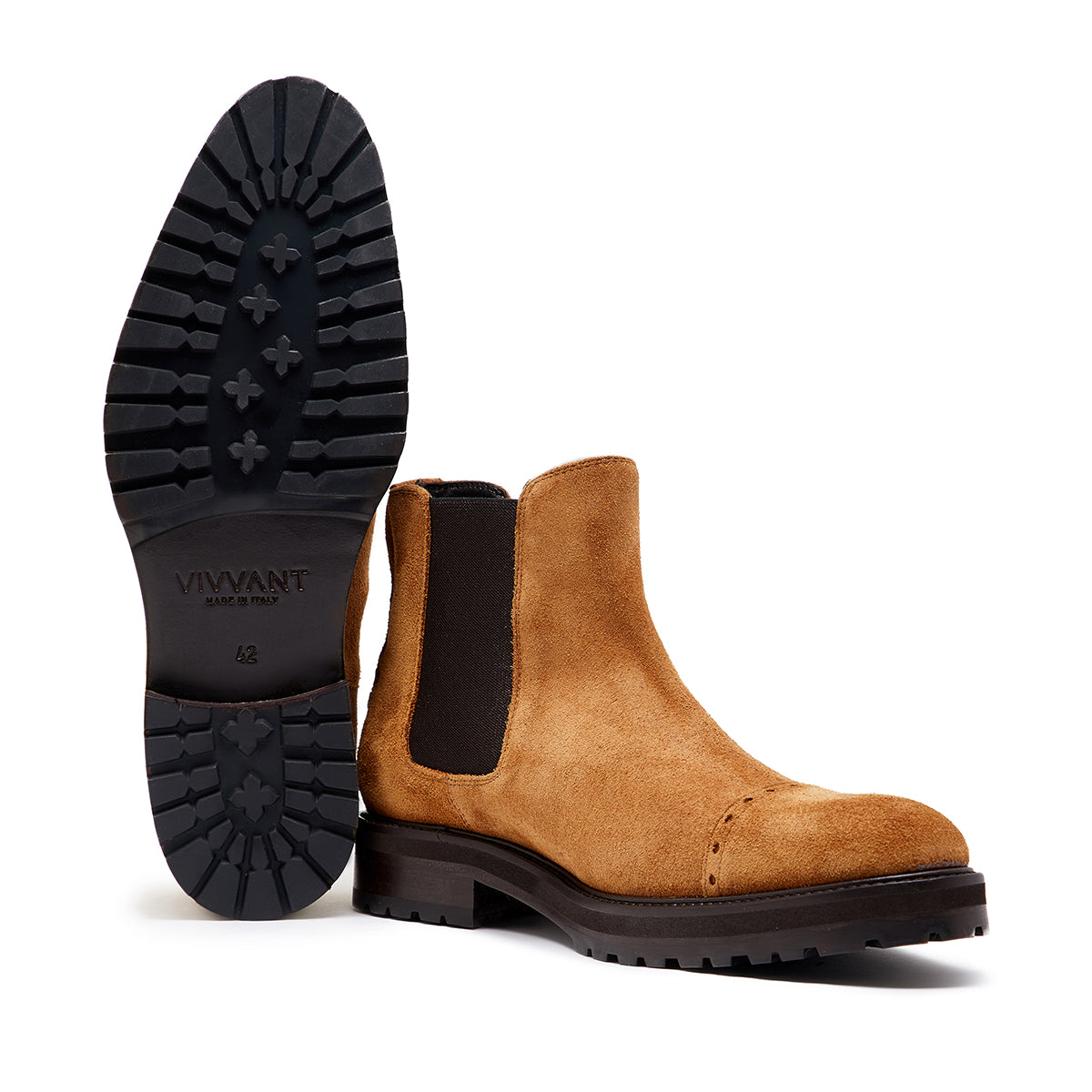 VIVVANT｜Brion 駝色麂皮雀爾西短靴
