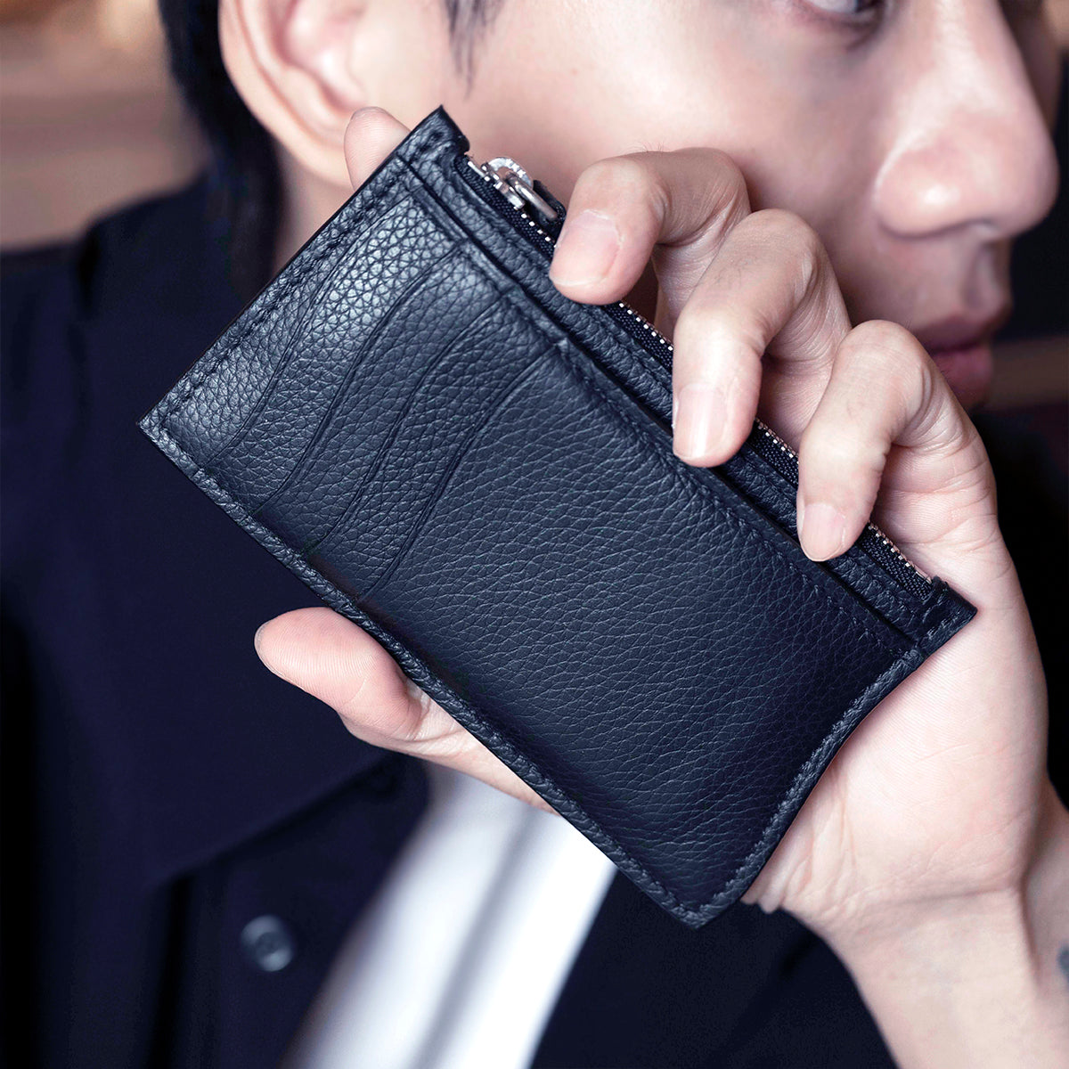 BIAGINI｜經典波浪小卡夾 (深藍)