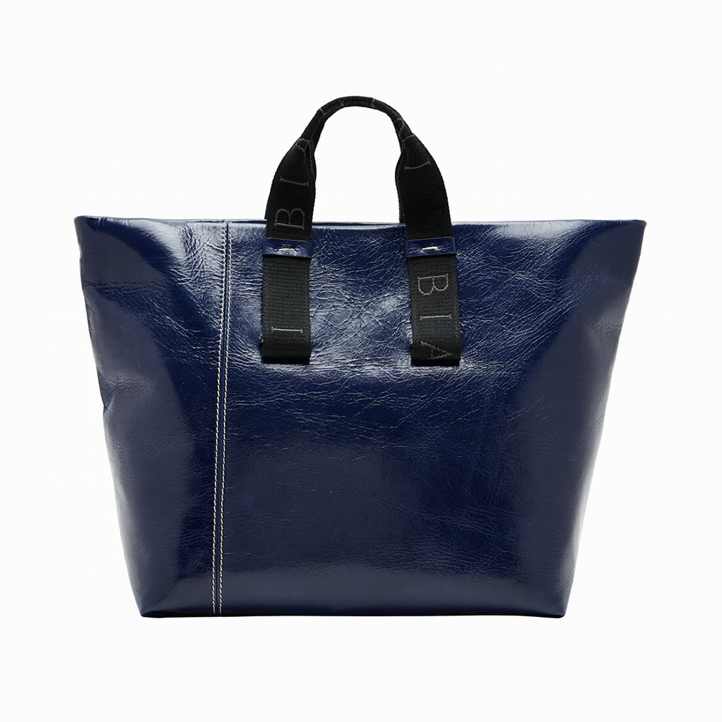 BIAGINI｜自在隨行皮革購物包 (深藍)