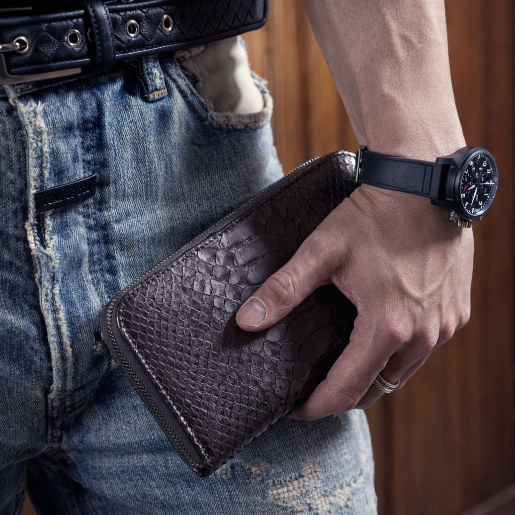 BIAGINI｜Notte 皮革拉鍊長夾 (銅耀光）