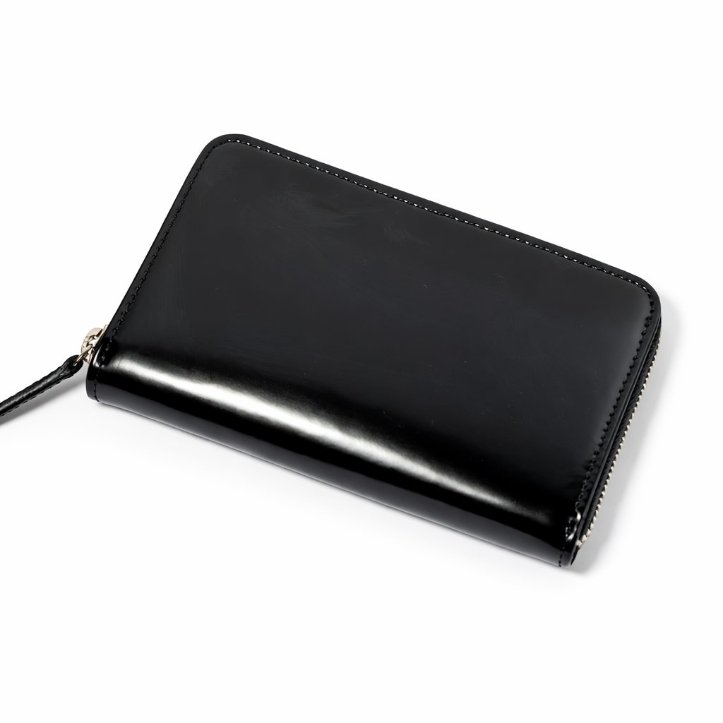 BIAGINI｜皮革拉鍊中長夾 (太空黑)