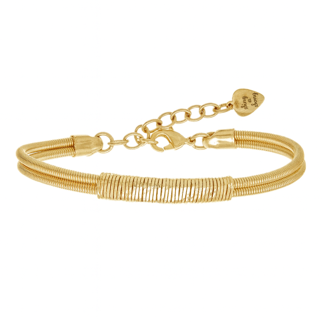 SING A SONG｜一弦一念 雙圈金屬手鍊 (金)