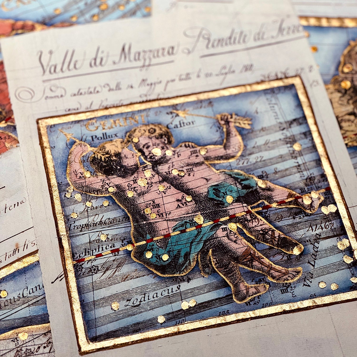 古董星座圖紙｜雙子座