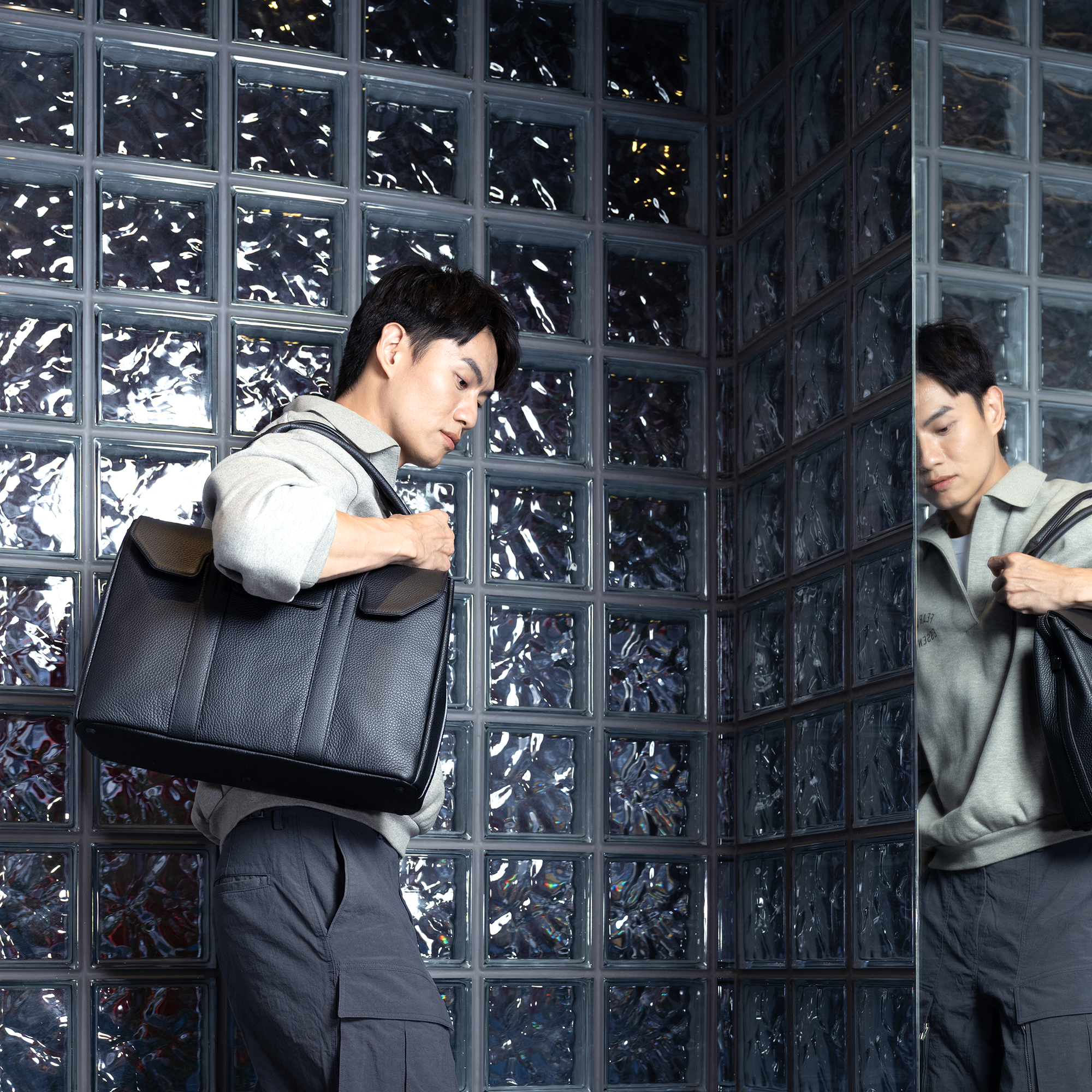 FUJITAKA｜Alta 翻蓋托特包 (黑)