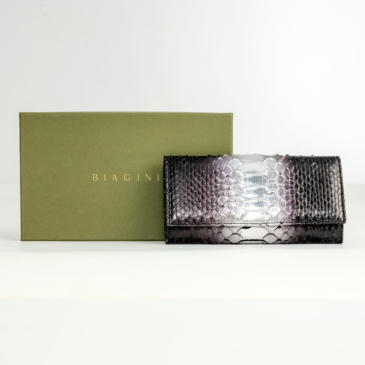 BIAGINI｜Notte 經典皮革長夾 (銀月灰)