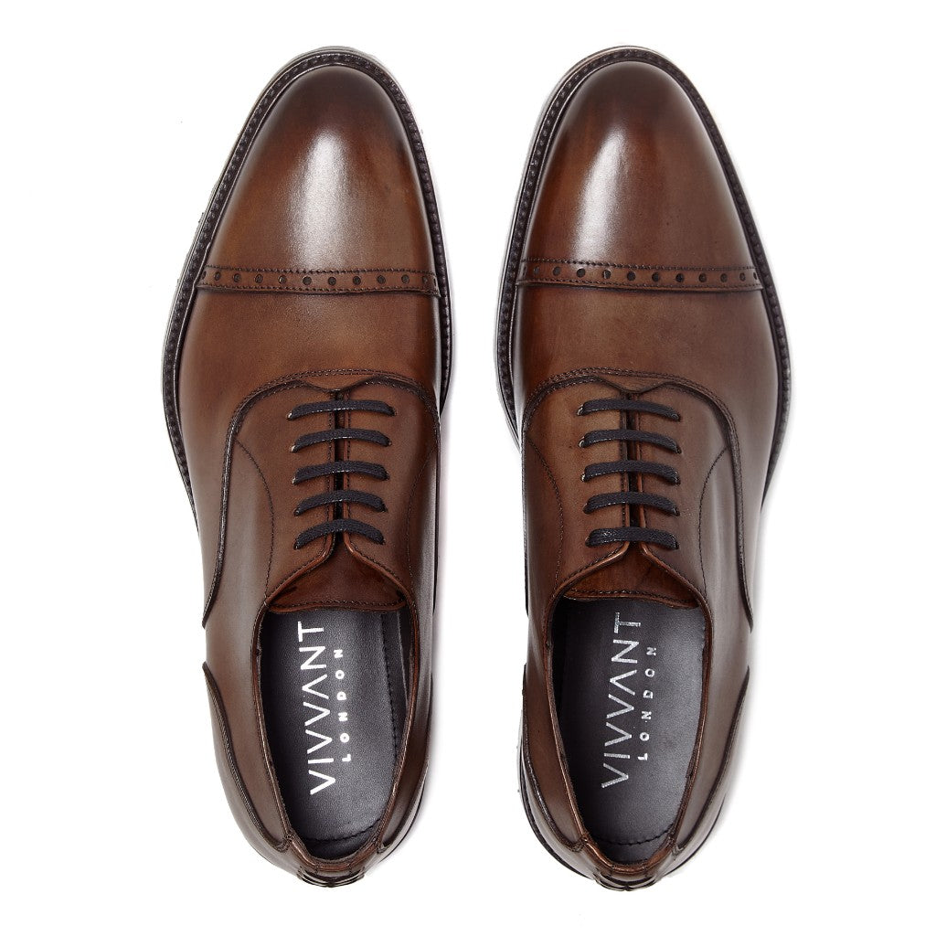 VIVVANT｜Oliver深棕色手工刷色牛津鞋