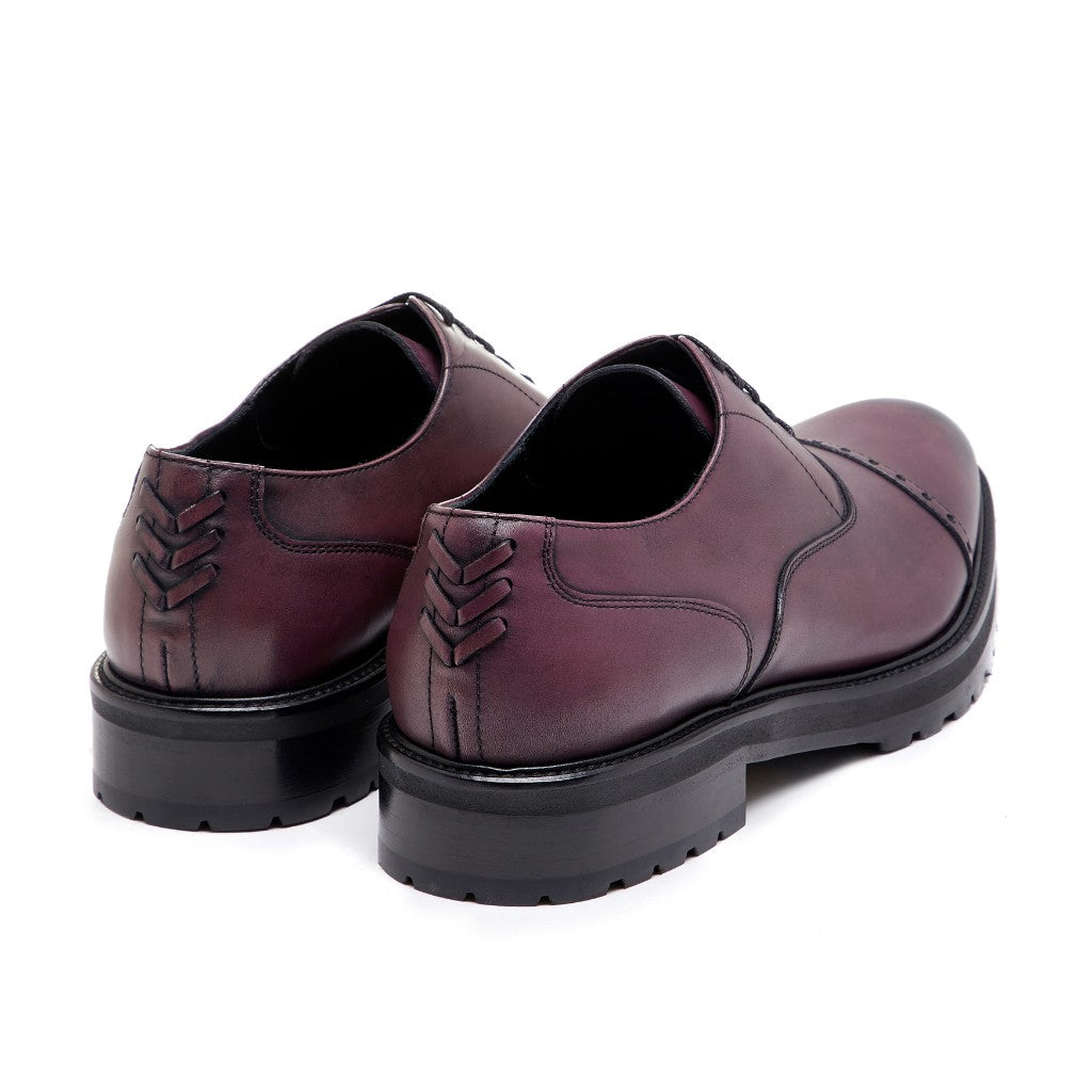 VIVVANT｜Oliver紅酒色手工刷色牛津鞋