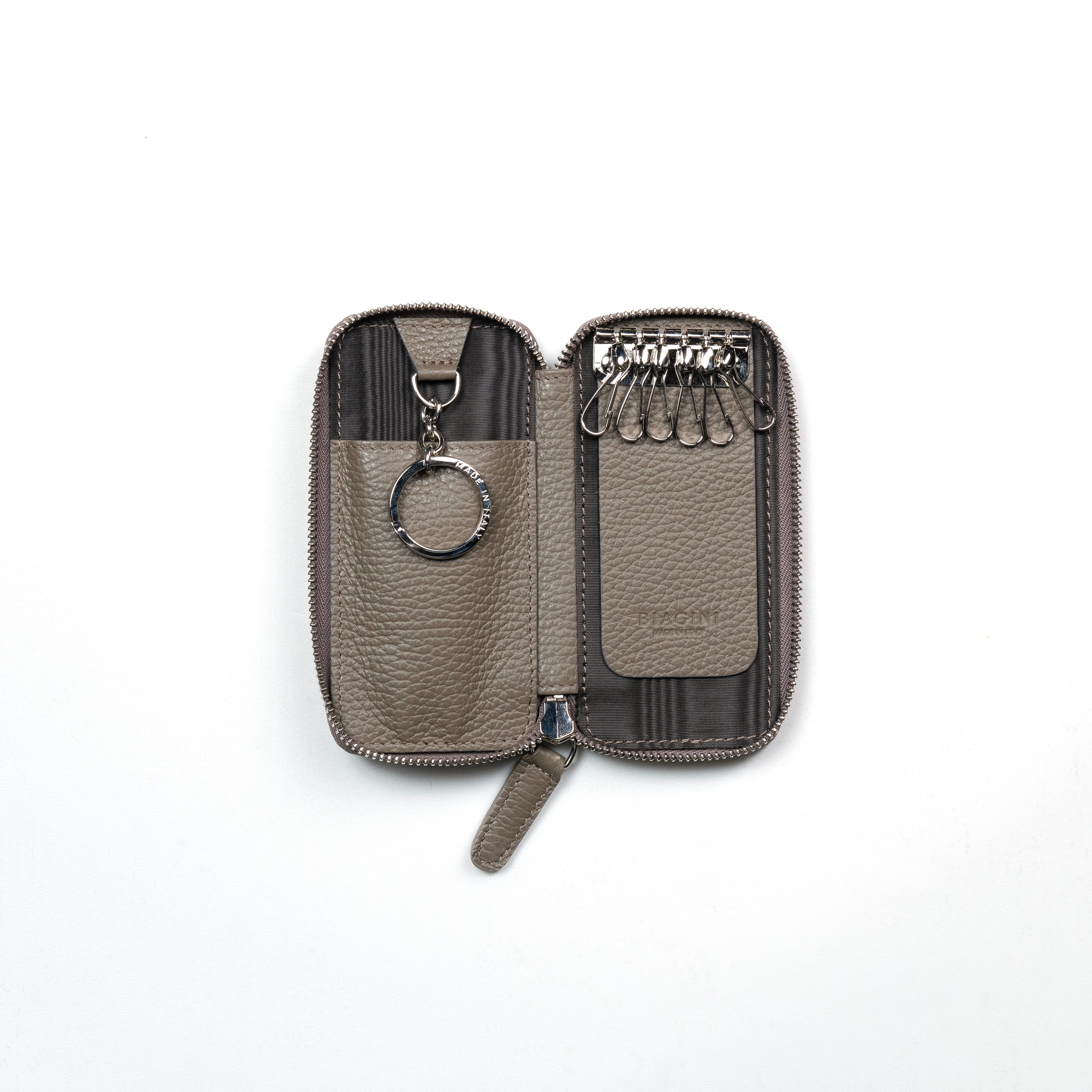 BIAGINI｜簡約鑰匙包 (卡其棕)