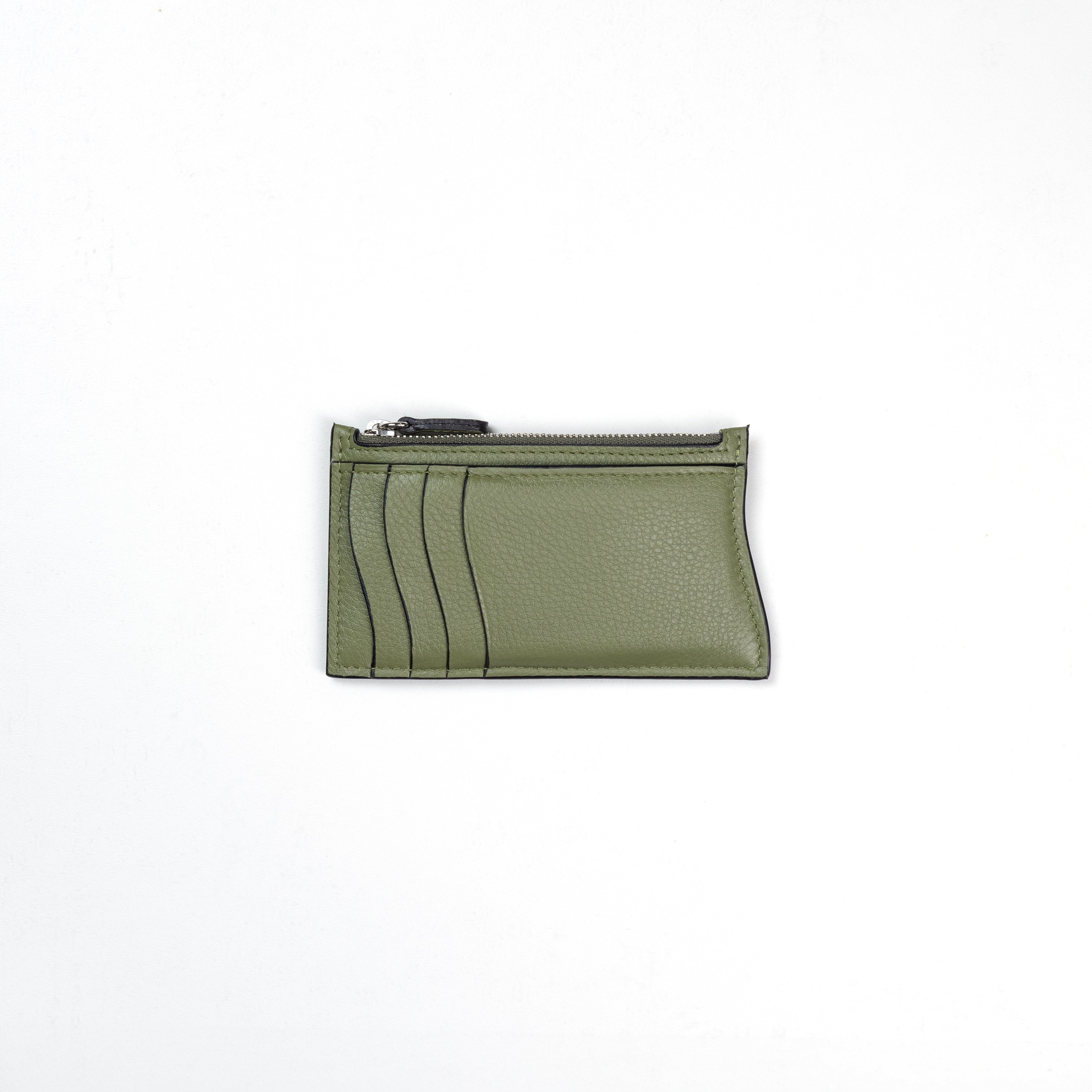 BIAGINI｜經典波浪小卡夾 (芥末綠)