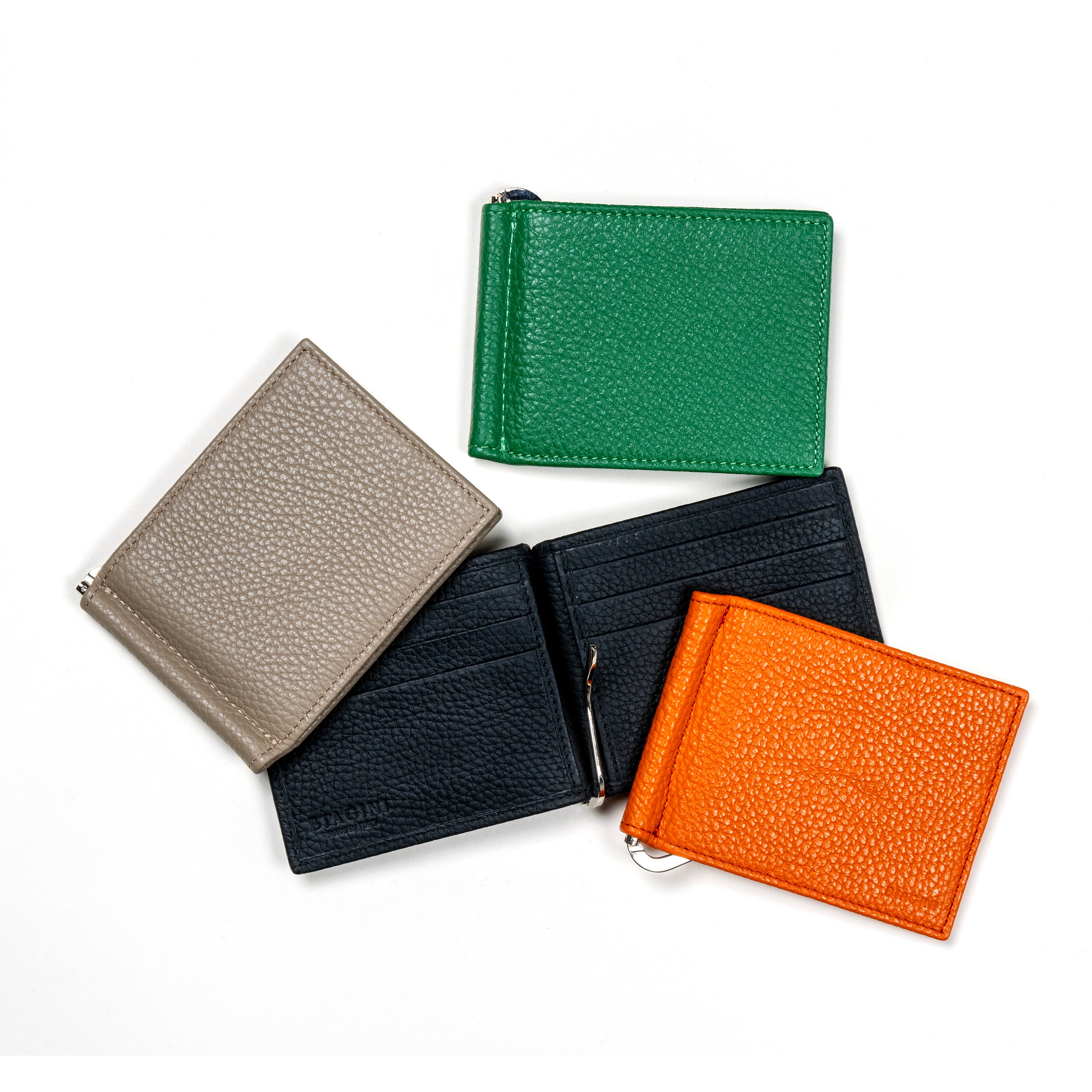 BIAGINI｜經典皮革鈔票皮夾 (黑）