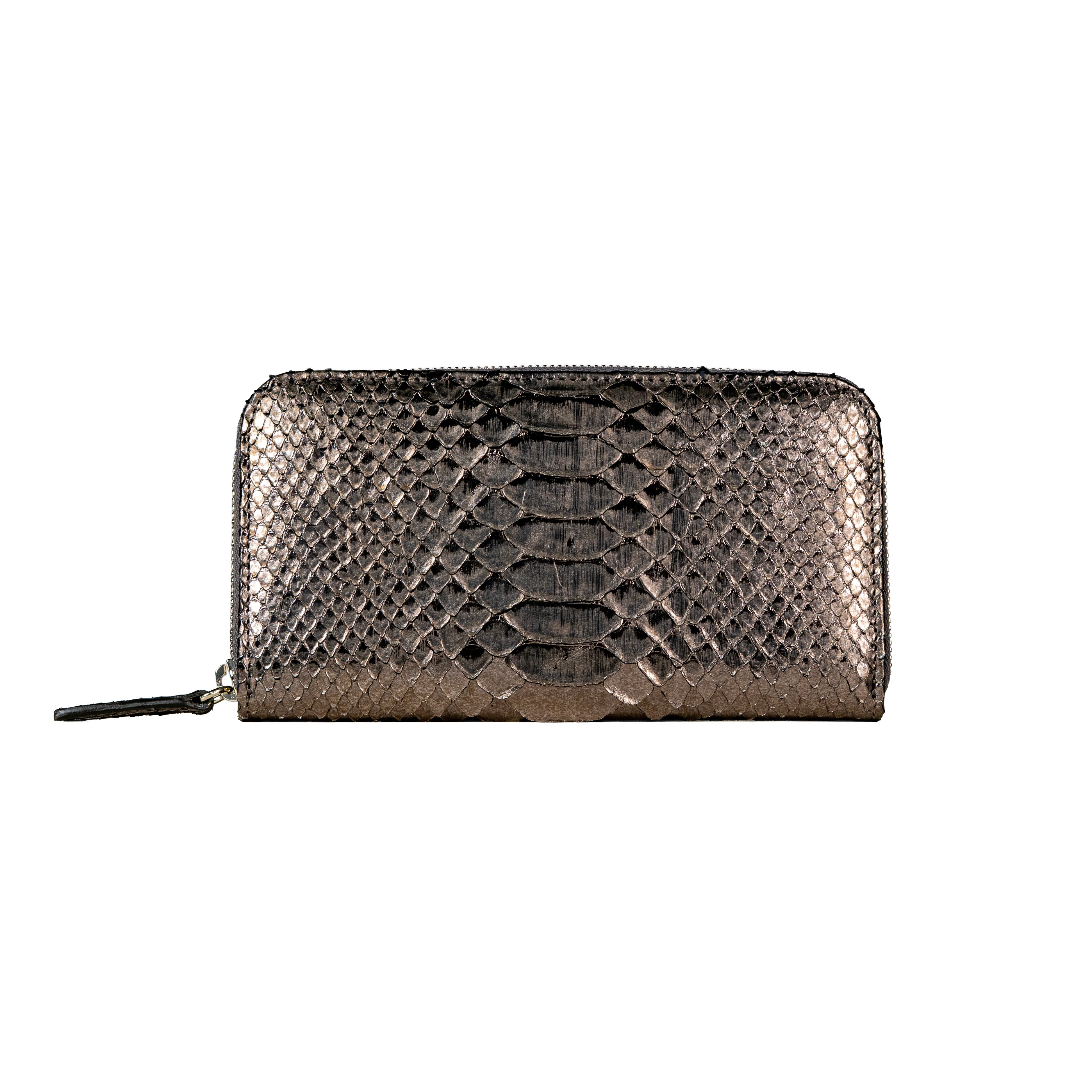 BIAGINI｜Notte 皮革拉鍊長夾 (銅耀光）