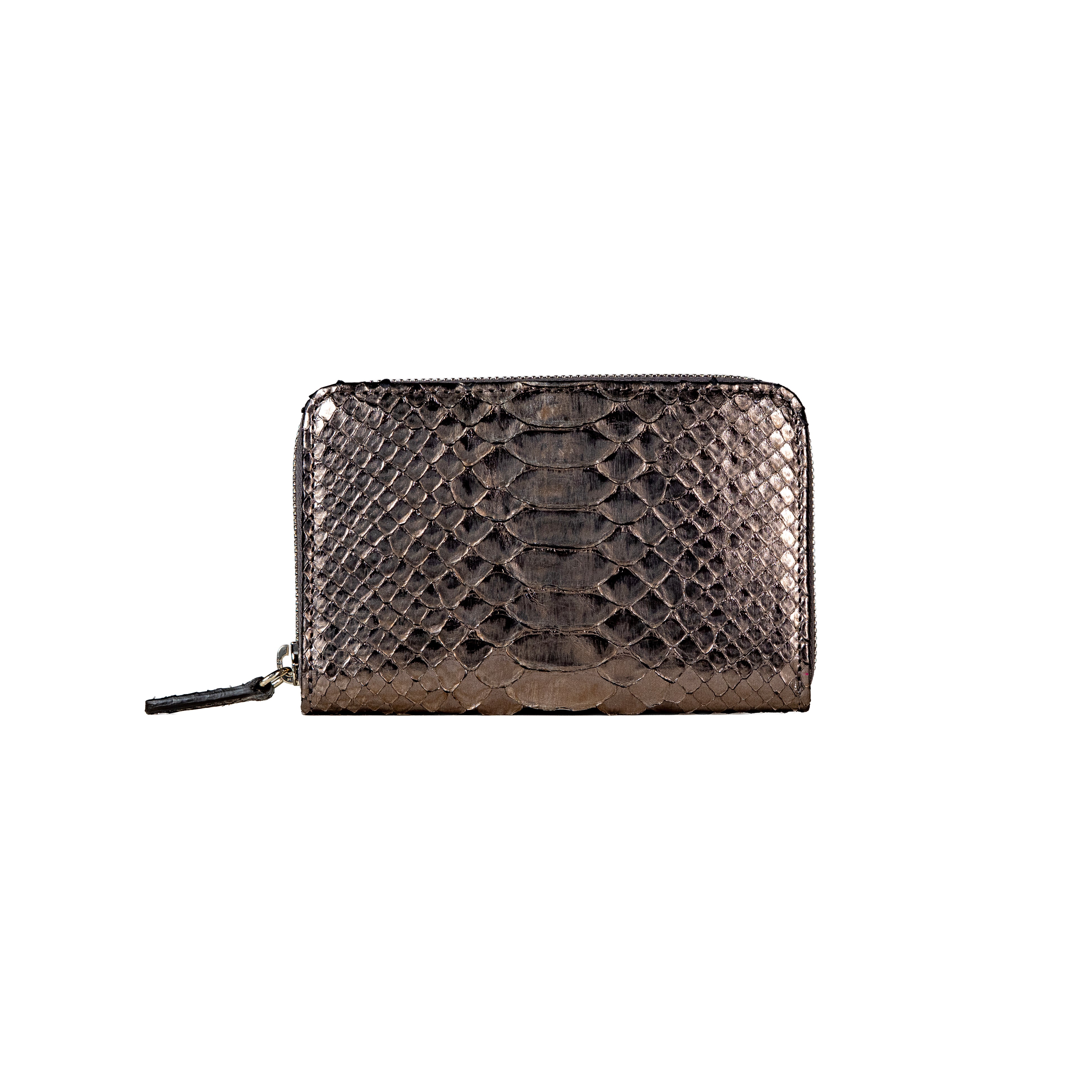 BIAGINI｜Notte 皮革拉鍊中長夾 (銅耀光）