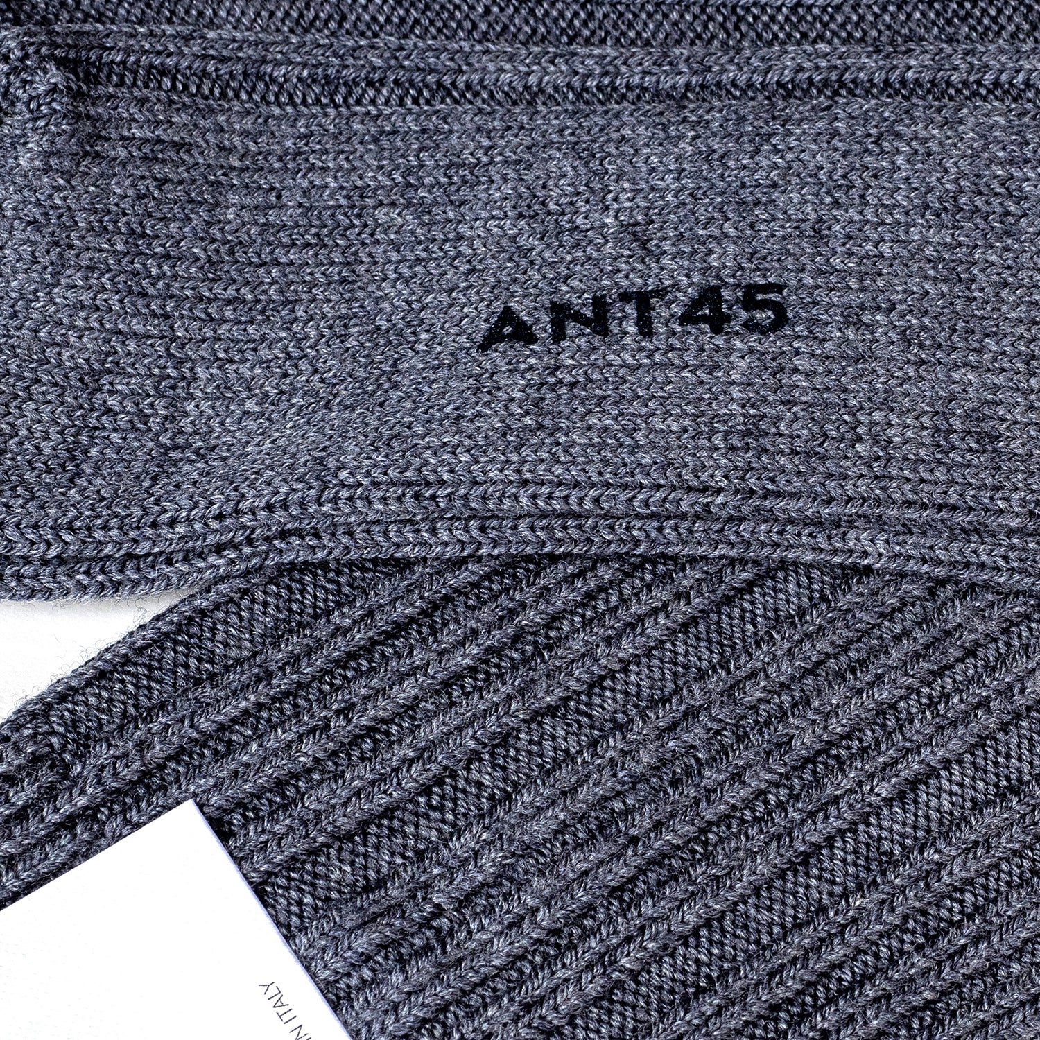 ANT45｜Cashwool 羊毛中筒襪 (灰)